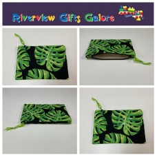Zip Clutch / Purse / Bag / Pouch - Leaves on Black Zip Clutch / Purse / Bag / Pouch - Leaves on Black